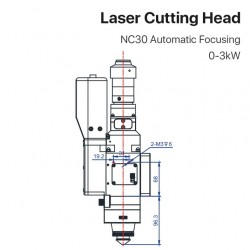 WSX NC30 3000W Fiber Lazer Kesim Kafası